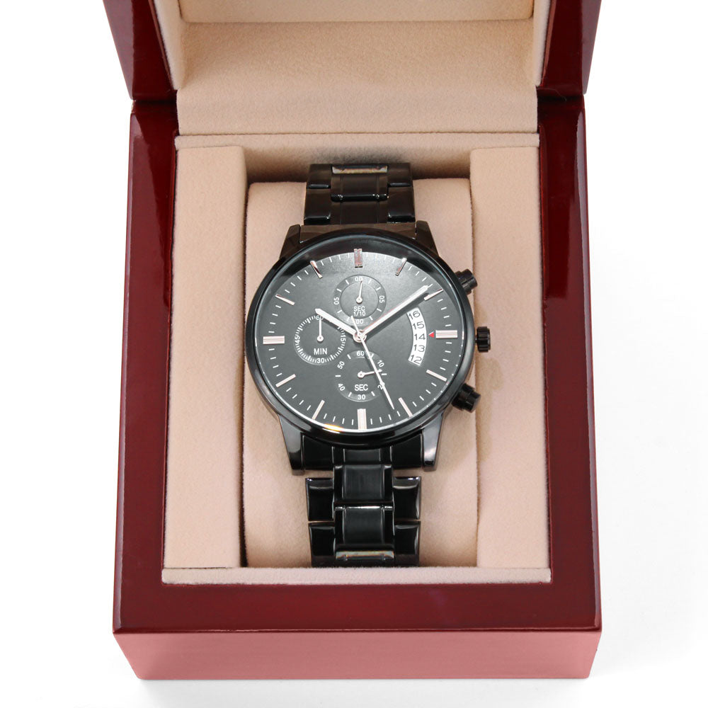 Customizable Engraved Black Watch