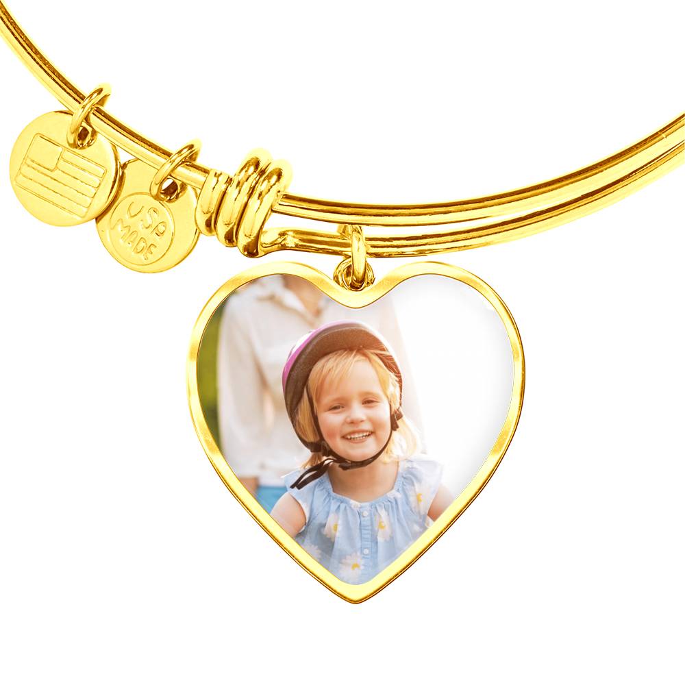Custom Heart Bangle with Engraving