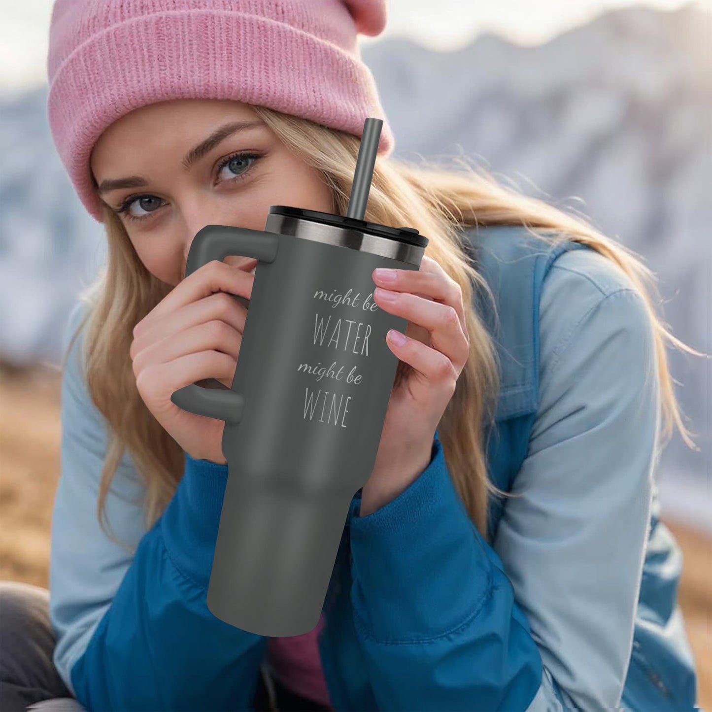 Might Be Wine Tumbler