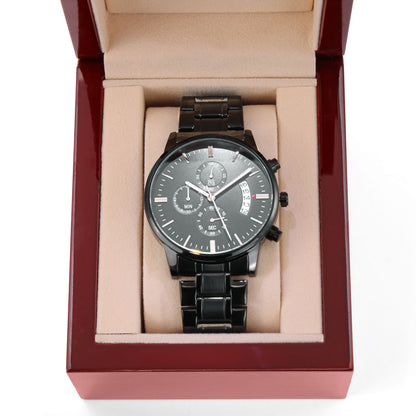 Customizable Engraved Black Watch