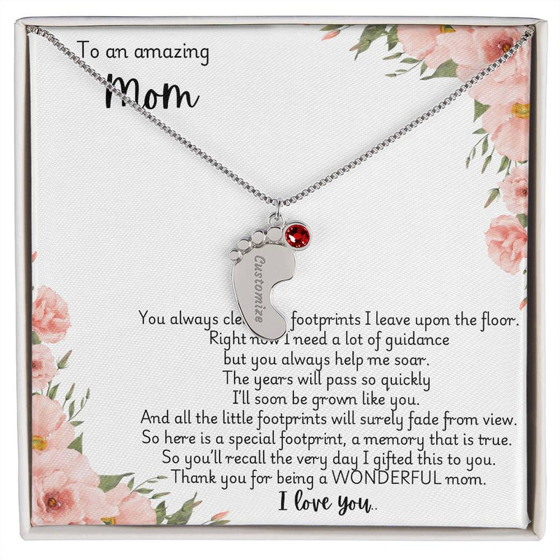 Children's Custom Birthstone Necklace For Mom