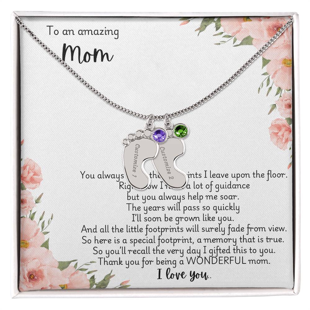 Children's Custom Birthstone Necklace For Mom