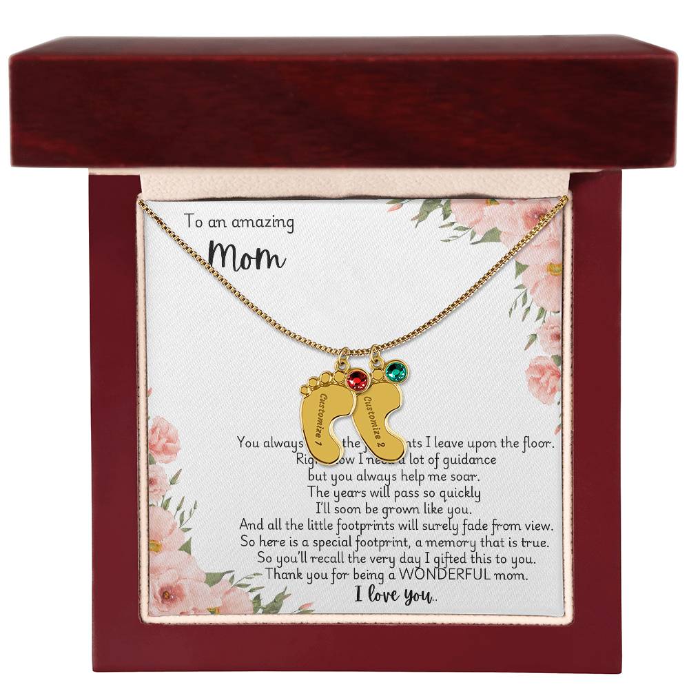 Children's Custom Birthstone Necklace For Mom